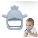 BooBaby Silicone Teether Toy for Infants 3+ Months | BPA-Free Mitten Teething Toy in Dusty Blue | Chew & Suck Needs Relief for Sore Gums - Buy Online on GoSupps.com