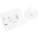 Bathroom Accessories Digital Clock Ring Dynamic Hand Time Display Supports Digital Display Time Display for Bathroom (White Pisa Leaning Tower Type) - Buy Online on GoSupps.com