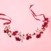 Amosfun Elegant Red Flower Wedding Bridal Headband - Handmade Crystal Ribbon Headdress for Bride Bridesmaid - Buy Online on GoSupps.com