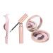 Magnetic eyelashes liquid eyeliner without glue eyelash set fast drying reusable magnetic eyeliner kit with eyelash tweezers (001#)