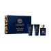 Versace Pour Homme Dylan Blue Gift Set - 1.7 oz Eau De Toilette Spray + 1.7 oz After Shave Balm + 1.7 oz Shower Gel for Men - Buy Online on GoSupps.com