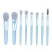 Baluue 8pcs Makeup Brush for Woman Mini Makeup Brushes Eyeshadow Makeup Brushes Facial Kit Wooden Blue 14x1x1cm Blue