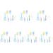 ToddMomy 49 pieces of brushed pacifier coffee cap bottle clip tongs infant milk lip cleaning for household cleaner cleaning nozzle with baby straw Schrubber bottles water mug color -sortedx7st 29x5cmx7pcs