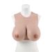 Knobco Round Neck Style Artificial Realistic Silicone Breast Forms Fake Breasts Suitable for Mastectomy Prosthesis Weddings Christmas Halloween Cosplay (Color: Brown Skin Size: H 1400G) H 1400G Brown Skin