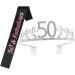 FRCOLOR 3 Sets 50 Party Etiquette Belt Birthday Party Etiquette Rhinestone Waist Belt 50th Bday Sash Crystal Decor Letter Printing Sash Happy Birthday Sash Photo Apparel Rose Gold - Buy Online on GoSupps.com