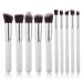 Milopon 10PC Makeup Brush Set - Foundation Eyeshadow Eyebrow & Facial Brushes for Women & Girls - Perfect for Flawless Makeup Application - Buy Online on GoSupps.com