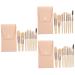 Beavorty 3 Sets Travel Makeup Brushes Foundation Brush for Makeup Women Makeup Supplies Highlights Hair Dye Kit Women s Suits Girls Eyeshadow Brush Beauty Miss Tool Pu Mini