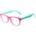DeBuff Kids Flexible Square Blue Light Blocking Glasses - Pink/Green | Boys Girls Blue Light Blockers (07) - Buy Online on GoSupps.com
