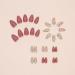30 Pcs Reddish Brown Almond Press on Nails - BHLFRH Flower Design Full Cover Acrylic Fake Nails for Women & Girls - Perfect French Tips - Buy Online on GoSupps.com
