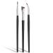 Eyeliner Brush Set Fine Angled Professional Precision Brush Fine Tip Eyeliner Brush Synthetic Bristles Eye Make-Up Tool 3 Pieces
