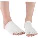 FRCOLOR 2 Pairs Gel Feet Sock Toe Spacers Toe Spreader Moisturizing Gel Socks Gel Socks for Cracked Feet Thumb Bunion Corrector Open Toe Socks Gel Toe Protector White Heel Nursing Socks - Buy Online on GoSupps.com