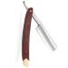 Professional Vintage Straight Razor Set for Men - Wooden Handle Steel Blade Iron Box & Leather Strop - Buy Online on GoSupps.com