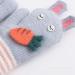 Kids Toddlers Knitted Gloves Mittens with String | Fleece Lined Winter Warm Mittens | Cartoon Cosy Full Finger Gloves | Xmas Gift for Ages 0-3 | Gray - Buy Online on GoSupps.com