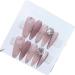Handmade nail art wearing armor hollowed out star shaped bride detachable almond shaped false nails(M)