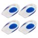2 Pairs Men Soft Silicone Massage Heel Pad Comfortable Height Increase Insoles Flexible Gel Insoles for Men