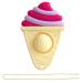 FATEORT Baby Teething Toys for Babies 6-12 Months  Ice Cream Shape Silicone chew Toys  BPA Free  Christmas Gift for Baby Relief 6+Months Baby Gum Discomfort rose