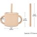 Silicone Sippy Trainer Straw Cup with Handles & Lid, BPA Free, Unbreakable 6.7oz - Beige - Buy Online on GoSupps.com