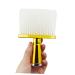 MERRYHAPY Hair Brush Hairdressing Face Duster Haircut Duster Haircut Brush Hair Cutting Neck Duster Neck Duster Hair Removal Brush Neck Hair Sweep Brush Dedicated Hair Comb 14x10cm Golden