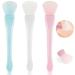 simarro 3Pcs Mask Brushes Double Ended Hairless Silicone Mask Brush Applicator Mask Beauty Tools Cosmetic Spatula Mask Brush for Serum Night Cream Eye Mask