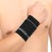 Adjustable Wrist Brace & Compression Strap for Tendinitis Pain Relief | XL Black - 2 Pcs for Sports & Workouts - Buy Online on GoSupps.com
