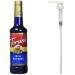 Torani Blue Raspberry Syrup Plastic Bottle 750 ml & Flavored Flavour Syrup Pump for 750ml Syrup + Flavored Syrup