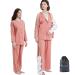WEEOATAR Patient Clothes Bedridden Patient Clothing Disability Clothing Post-op Tearaway Clothes with Zippers Patient Pajamas Nursing Aid for Elderly Disabled Dialysis and Bedridden(Red XL) Red X-Large