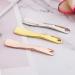 Teensery 3 Pcs Metal Cosmetic Spoon Spatulas - Gold, Silver, Rose Gold | Makeup & Skin Care Tools for Home & Salon - Buy Online on GoSupps.com