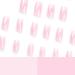 French Tip Press on Nails - Mid length Press On Nails with Nail Tips Gradient Pink press on nails Acrylic False Nails Cute Artificial Nails - Buy Online on GoSupps.com