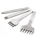 4mm White Steel Prong Leather Hole Punch Set for Leather Working - 1246 Stamping Board Diamond Lacing Stitching Chisel Set - Buy Online on GoSupps.com
