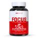 GOBIOTIX Focus Mushroom Supplement with Lions Mane  Cordyceps  Reishi  Chaga  Maitake + More - Adaptogen  Nootropic Brain Booster Pills for Memory  Clarity  Energy  Immune Support  90 Capsules