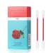Sokgo 20Pcs Cotton Swab Tattoo Lipstick  Tattoo Lipstick Cotton Swab Lip Tint  Waterproof and Long Lasting Liquid Non-Stick Portable Lip Gloss (Red)