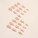 RikView French Tip Press on Nails - Medium Length Almond Glossy Yellow Acrylic Fake Nails | Perfect for a Chic Look - Buy Online on GoSupps.com