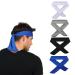 Eihi 4 pieces of headband welding strap head headband sports tie head strap for women and men ties ideal for running work out tennis karate athletics