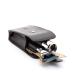 M hle Travel travel set-Silvertip fibre brush razor compatible with Gillette blades black leather case-chrome-plated metal handles