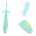 Gatuida 3pcs Baby Toothbrush Set - Soft Fur Food Grade Silicone Cleaning Brushes for Infants & Toddlers - Buy Online on GoSupps.com
