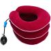 Inflatable Cervical Neck Traction Device for Neck Pain Relief - Rose Red - Buy Online on GoSupps.com