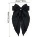 ZSPERKLA Silky Satin Hair Bow Clips Black Bowknot Hair Clip Long Tail French Hair Bow Barrettes Clips for Women Girls Hair Accessories - Buy Online on GoSupps.com