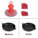 Clisted Cast Iron Chainmail Scrubber + Pan Stainless Steel Skillet Cleaner Scraper Tool for Cast Iron Pans Easy to Use Washable Red - Buy Online on GoSupps.com