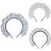 hgnxa Cosplay Maid Hair Hoop Women Elegant Pleated Lace Makeup Headbands for Girl Stage Halloween Performances Headpieces Cotton embroidery - Buy Online on GoSupps.com
