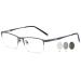 Vevesmundo Self -tinting glasses Blue light filter Photochrome sun reading glasses Metal Halfbrand glasses with sun protection for men 1 piece of gray self -tinting short -sightedness glasses -1.0 x