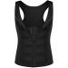 Soluo Men's Compression Corset Vest Slimming Body Shaper 3 Rows Clasp Bust Corset Tank Top Waist Trainer Undershirts Black Medium - Buy Online on GoSupps.com