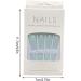 AUklOPVZZ 1 Set French Tip Press on Nails Solid Color Extension Shimmer Fingernails Decals Full Cover Salon Gifts Manicure Kit H33-light blue jelly glue - Buy Online on GoSupps.com