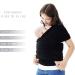 Hilabab Baby wrap Carrier Softness Organic Cotton Breathable Adjustable Strap Baby Hold Carrier for Newborn Up to 40 lbs (Black) - Buy Online on GoSupps.com