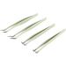 4-Part Stainless Steel Eyelash Extension Tweezers | Ergonomic Design | Dolphin 45 & 75 Curved | Ideal for Jewelry & Nail Art - Buy Online on GoSupps.com