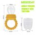 Baby Fruit Food Feeder Pacifier Teether for Babies 4 M+ Milk Frozen Set 2in1 Teether Toy Made of Soft Silicone Feeder for Infant Safely Self Feeding BPA-Free Grey-green - Buy Online on GoSupps.com