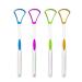 4PCs tongue cleaner silicone tongue scraps brush plastic tongue cleaning tool double -sided mouth cleaner kit bad breath treatment to keep fresh breath for adult children