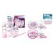 Philips Avent Baby bottle for newborns transparent pink (model SCD301/03) & Avent Ultra Air Schnuller 2 Pack-BPA-free pacifier for babies from 0 to 6 months