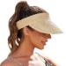 Sun Hat Womens, Beach Hats for Women, Sun Visors for Women, Straw Hats for Women, Handmade Straw Visors for Women Ivory