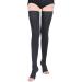 Aciyd compression stockings Medical Grade Firm Support Opaque Open Toe Knihohe compression stockings for varicose veins shin rails Nursing black XL (black M)