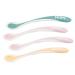 Nuby - Patented Soft Rim Heat Sensitive Spoon - Hot Safe Heat Sensor Spoons - 4 Pack - Pink - 3+ Months